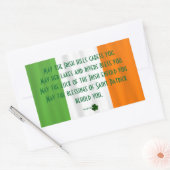 Sticker Rectangulaire Joyeux Shamrock du drapeau irlandais de St. Patric (Enveloppe)