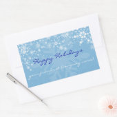 Sticker Rectangulaire Joyeux Snowflakes Vin Étiquette/Sticker (Enveloppe)