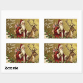 Sticker Rectangulaire Joyeux temps de Noël (Feuille)