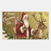 Sticker Rectangulaire Joyeux temps de Noël (Devant)