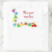 Sticker Rectangulaire Joyeux Train pour enfants (Sac)