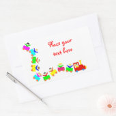 Sticker Rectangulaire Joyeux Train pour enfants (Enveloppe)