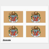 Sticker Rectangulaire Joyeux Yuletide Krampus (Feuille)