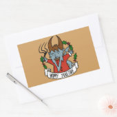 Sticker Rectangulaire Joyeux Yuletide Krampus (Enveloppe)