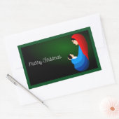 STICKER RECTANGULAIRE "JOYEZ NOËL" MÈRE ET ENFANT (Enveloppe)