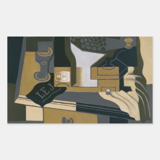 Sticker Rectangulaire Juan Gris - Broyeur de café (Devant)