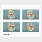 Sticker Rectangulaire Juke-box (Feuille)