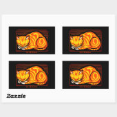 Sticker Rectangulaire Julie de Graag Décembre Chat (Feuille)