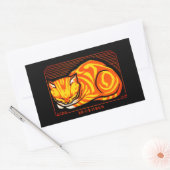 Sticker Rectangulaire Julie de Graag Décembre Chat (Enveloppe)