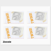 Sticker Rectangulaire jumeaux (Feuille)