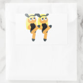 Sticker Rectangulaire jumeaux émoji (Sac)