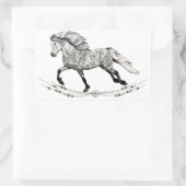 Sticker Rectangulaire Jument Grá du cheval islandais (Sac)