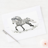Sticker Rectangulaire Jument Grá du cheval islandais (Enveloppe)