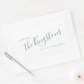 Sticker Rectangulaire Juniper Nom de famille Script (Enveloppe)