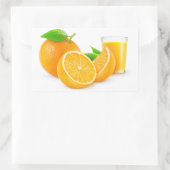 Sticker Rectangulaire Jus d'orange frais (Sac)