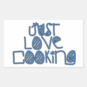 Sticker Rectangulaire Juste Cuisine d'amour