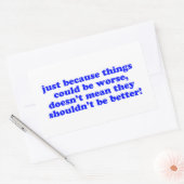 Sticker Rectangulaire Juste parce que... (Enveloppe)