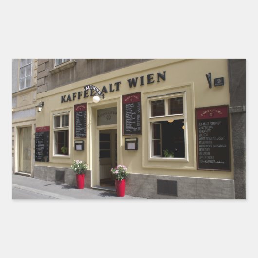 Sticker Rectangulaire Kaffee Alt Wien, Vienne Autriche (Devant)