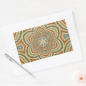 Sticker Rectangulaire Kaleidoscope de Fleur Étoile Mandala (Enveloppe)