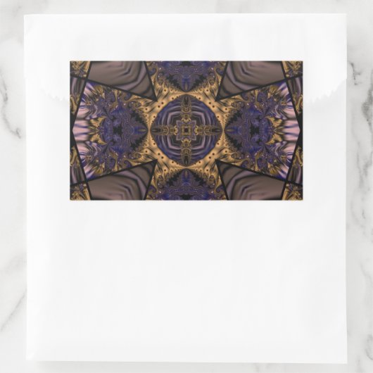 Sticker Rectangulaire Kaleidoscope Fractal 286 (Sac)