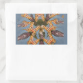 Sticker Rectangulaire Kaleidoscope Giraffe Mandala : Safari Art Abstrait (Sac)