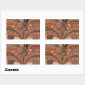 Sticker Rectangulaire Kaleidoscope noir africain Design d'impression (Feuille)