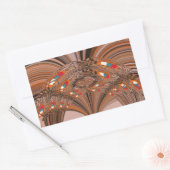 Sticker Rectangulaire Kaleidoscope noir africain Design d'impression (Enveloppe)