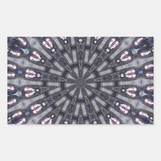 STICKER RECTANGULAIRE KALEIDOSCOPE PSYCHÉDÉLIQUE /MÉMOIRES MYSTIQUES (Devant)