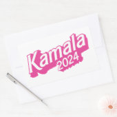 Sticker Rectangulaire Kamala 2024 rose (Enveloppe)