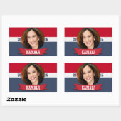 STICKER RECTANGULAIRE KAMALA HARRIS 2016 (Feuille)