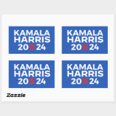 Sticker Rectangulaire Kamala Harris 2024 (Feuille)