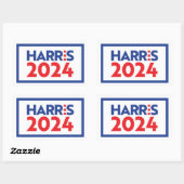 Sticker Rectangulaire Kamala Harris 2024 (Feuille)