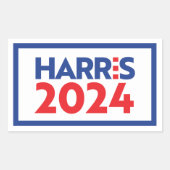 Sticker Rectangulaire Kamala Harris 2024 (Devant)