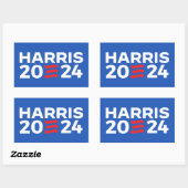 Sticker Rectangulaire Kamala Harris 2024 (Feuille)