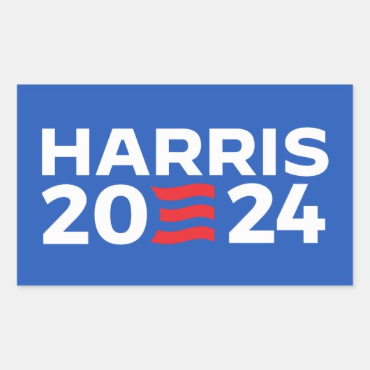 Sticker Rectangulaire Kamala Harris 2024 (Devant)