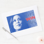 Sticker Rectangulaire Kamala Harris 2024 - Gagnons ceci (Enveloppe)