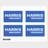 Sticker Rectangulaire Kamala Harris pour le président (Feuille)