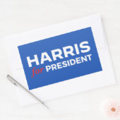 Sticker Rectangulaire Kamala Harris pour le président (Enveloppe)