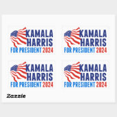 Sticker Rectangulaire Kamala Harris pour l'élection présidentielle de 20 (Feuille)