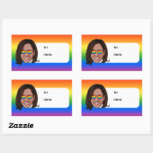 Sticker Rectangulaire Kamala Harris Pride (Feuille)