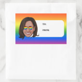 Sticker Rectangulaire Kamala Harris Pride (Sac)