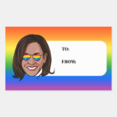 Sticker Rectangulaire Kamala Harris Pride (Devant)