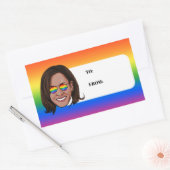 Sticker Rectangulaire Kamala Harris Pride (Enveloppe)