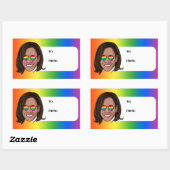 Sticker Rectangulaire Kamala Harris Pride (Feuille)