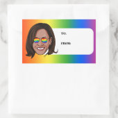 Sticker Rectangulaire Kamala Harris Pride (Sac)