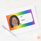 Sticker Rectangulaire Kamala Harris Pride (Enveloppe)