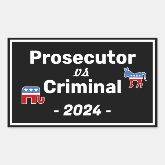 Sticker Rectangulaire Kamala Harris Procureur VS Criminel (Devant)