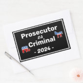 Sticker Rectangulaire Kamala Harris Procureur VS Criminel (Enveloppe)