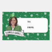 Sticker Rectangulaire Kamala Harris Saint Patrick (Devant)