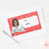 Sticker Rectangulaire Kamala Harris Saint Valentin (Enveloppe)
